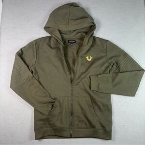 True Religion Full-Zip Hoodie L‎ Olive Green